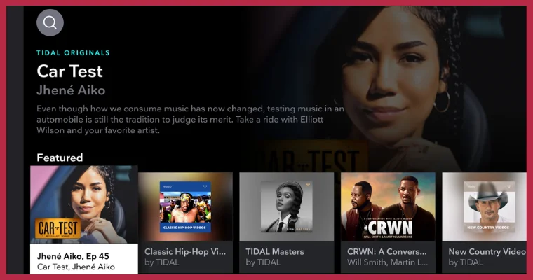 tidal different videos and shows
